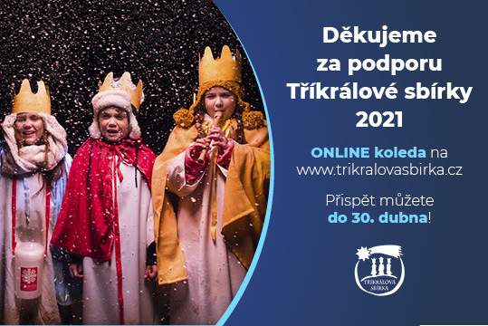 Výtěžek Tříkrálové sbírky překročil 10 miliónů korun, online koleda běží dál. Děkujeme!