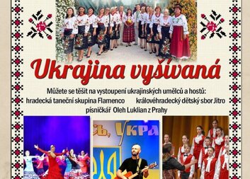 Hradecký koncert Ukrajina vyšívaná podpoří děti válečných uprchlíků