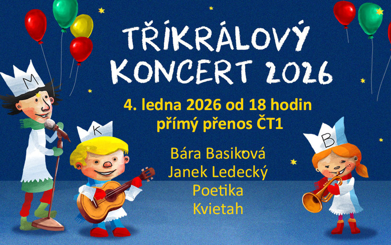 Tříkrálová sbírka 2026 - dárcovská SMS, koncert Tříkrálová sbírka 2026 - dárcovská SMS, koncert